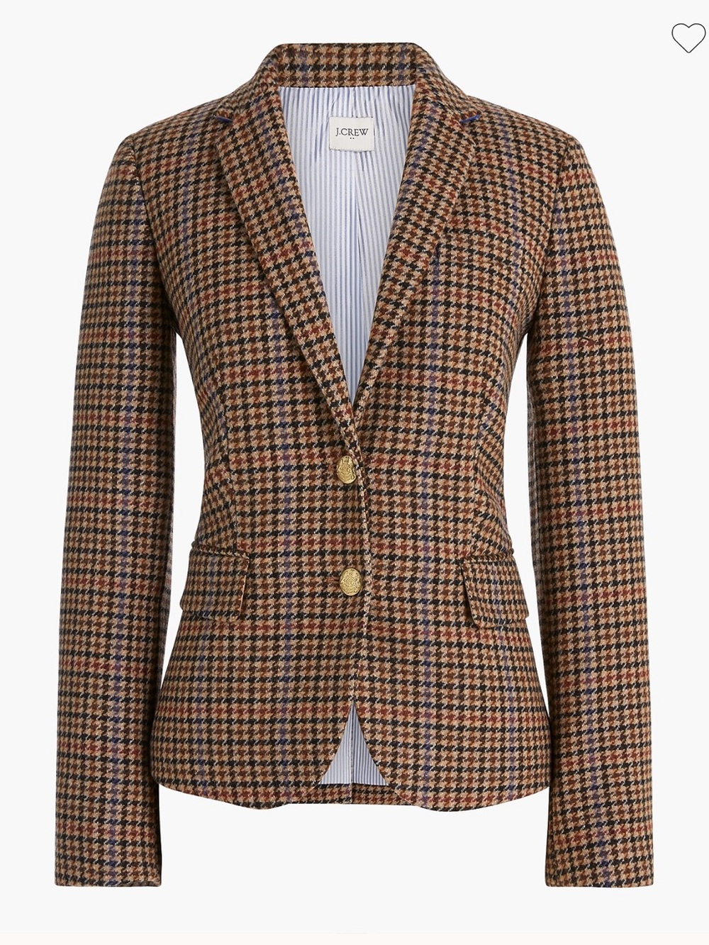 J CREW FACTORY Wool Blend Schoolboy Blazer in Houndstooth Size 20 - Picture 3 of 16